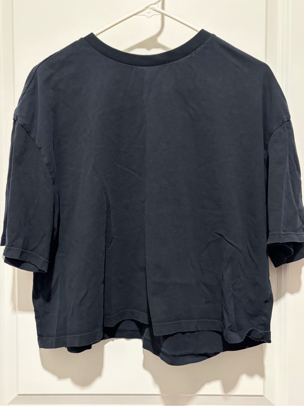 bp Black Cropped Boxy Short Sleeve Tee